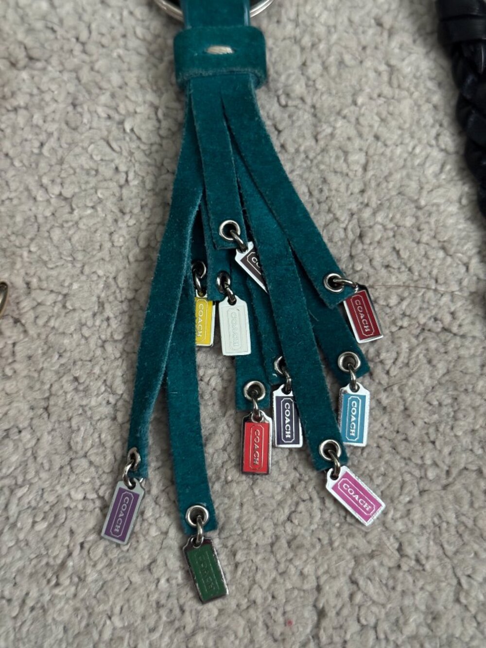 Coach vintage suede tassel charm, good used condition - Gem